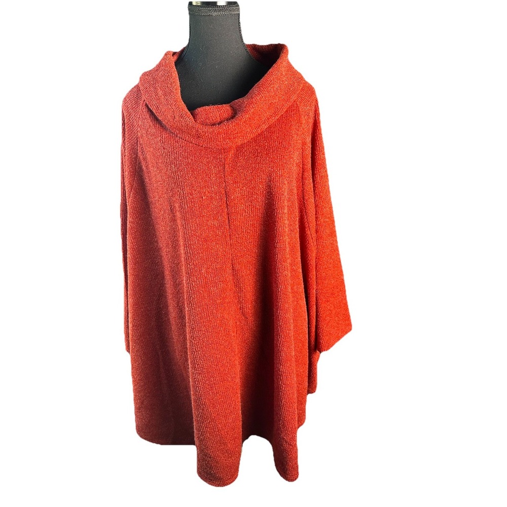 NWT Lane Bryant Orange cowl neck poncho 22/24 Soft MRSP‎ 49.95